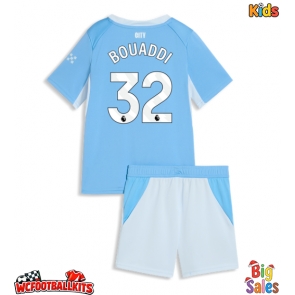 Manchester City Ayyoub Bouaddi #32 Replica Home Stadium Kit for Kids 2026-27 Short Sleeve (+ pants)